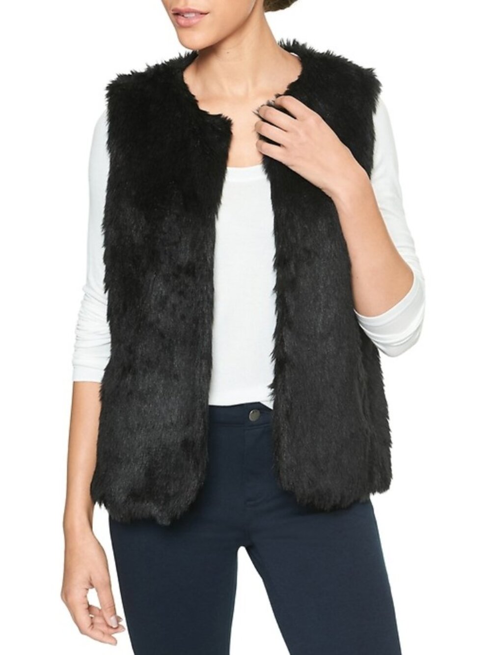 GAP Faux-fur Vest Large